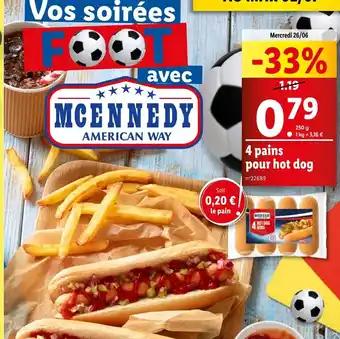 4 pains pour hot dog