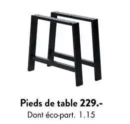 Pieds de table