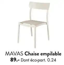 Mavas - chaise empilable