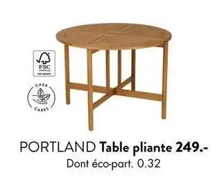 Portland - table pliante
