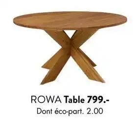 Rowa - table