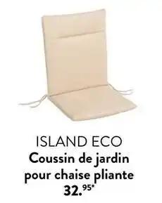 Island eco coussin de jardin pour chaise pliante