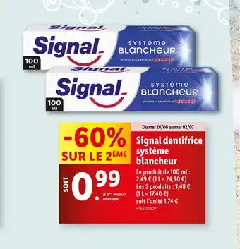 Signal dentifrice