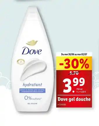 Dove gel douche