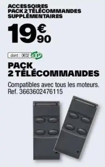 PACK 2 TELECOMMANDES