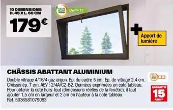 CHÂSSIS ABATTANT ALUMINIUM