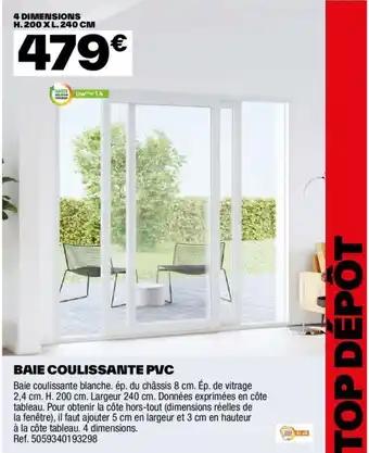 BAIE COULISSANTE PVC