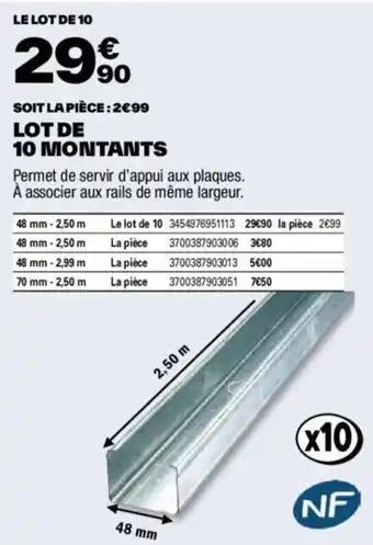 LOT DE 10 MONTANTS