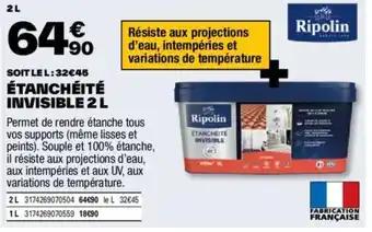 ÉTANCHÉITÉ INVISIBLE 2L