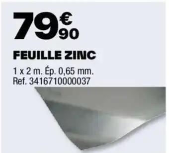 FEUILLE ZINC