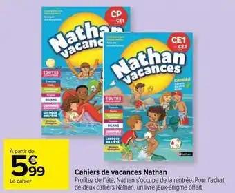 Nathan - cahiers de vacances