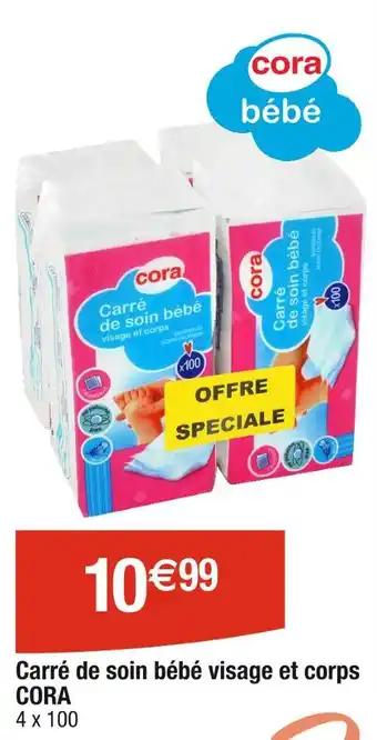 CORA Carré de soin bébé visage et corps