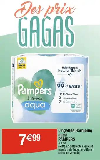 PAMPERS Lingettes Harmonie aqua