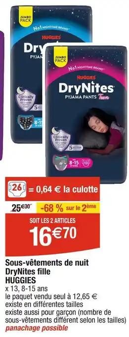 HUGGIES Sous-vêtements de nuit DryNites fille