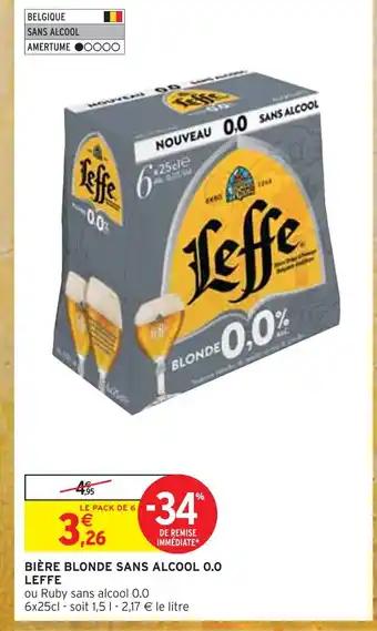 LEFFE BIÈRE BLONDE SANS ALCOOL 0.0