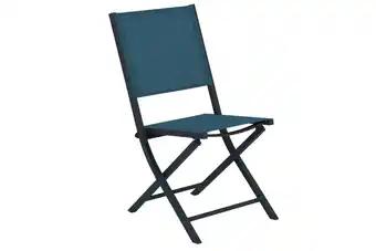 ECLOZ - Chaise de jardin pliante Dani bleu