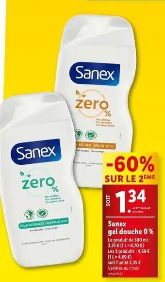 Sanex - gel douche 0%