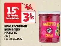 Mazette - pickles oignons rouges bio