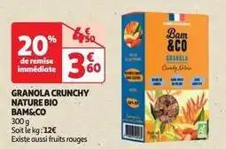 Bam&co - granola crunchy nature bio