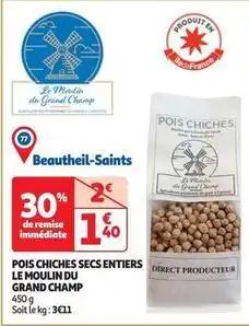 Le moulin du grand champ - pois chiches secs entiers