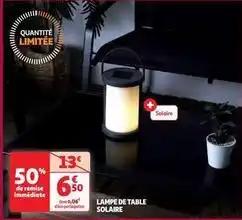 Lampe de table solaire