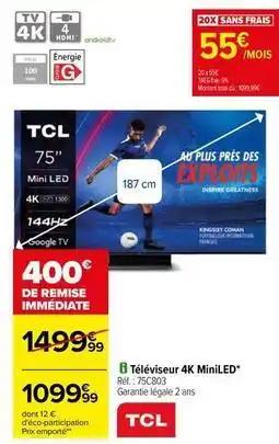 Tcl - téléviseur 4k miniled