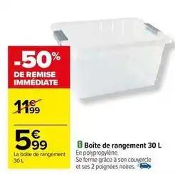 Boîte de rangement 30 l