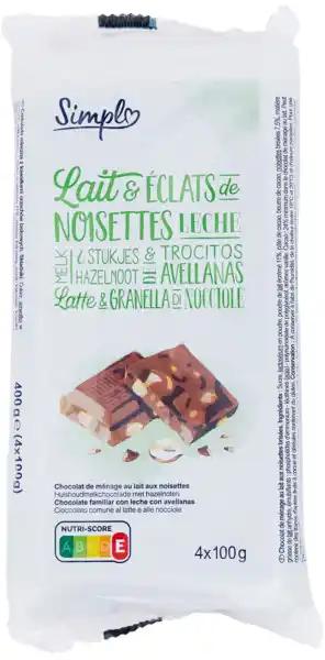 SIMPL' Tablette lait & éclats de noisettes