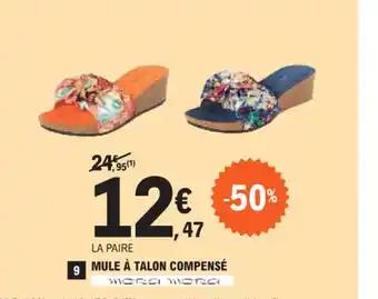 MULE À TALON COMPENSÉ