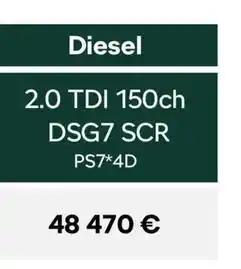 Tarifs gamme 5 places ttc diesel