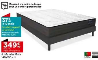 Matelas Gaïa 140x190 cm