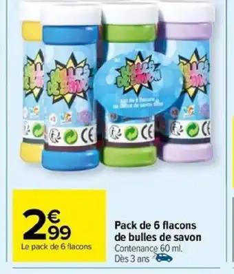 Pack de 6 flacons de bulles de savon