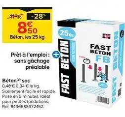 Béton , sec