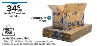 Lot de 20 cartons
