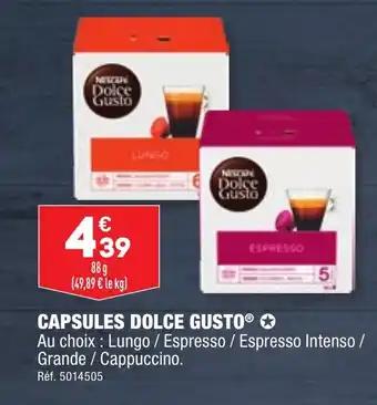 CAPSULES DOLCE GUSTO® ✪