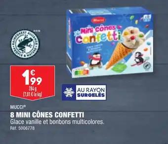8 MINI CÔNES CONFETTI