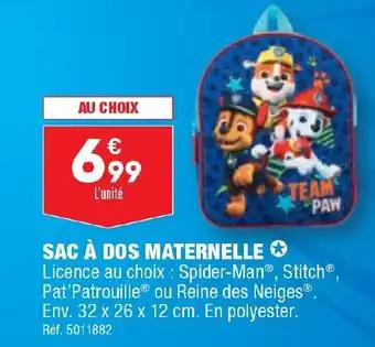 SAC À DOS MATERNELLE