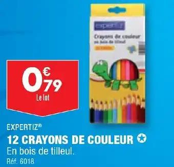 12 CRAYONS DE COULEUR