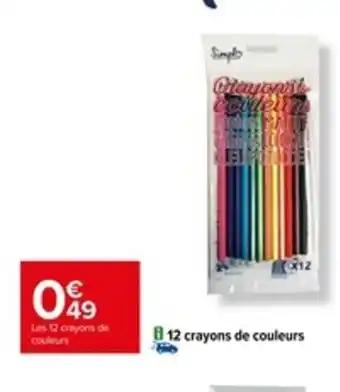 12 crayons de couleurs