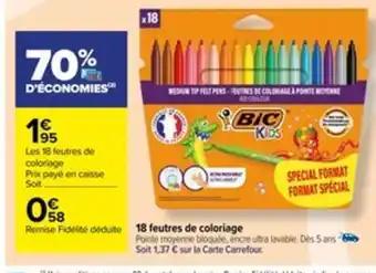 18 feutres de coloriage