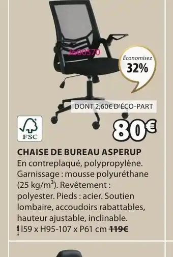 CHAISE DE BUREAU ASPERUP