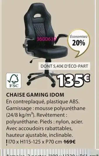 CHAISE GAMING IDOM