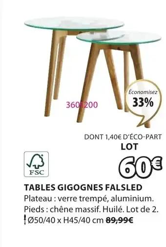 TABLES GIGOGNES FALSLED