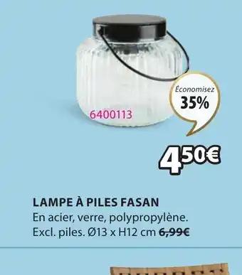 LAMPE À PILES FASAN