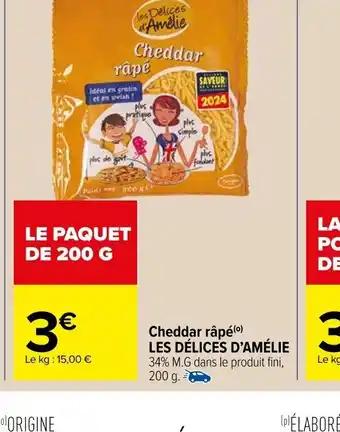 Cheddar râpé(0) LES DÉLICES D'AMÉLIE