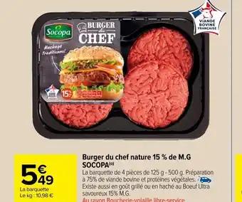 Burger du chef nature 15 % de M.G SOCOPA (0)