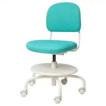 Vimund Chaise de bureau enfant, turquoise