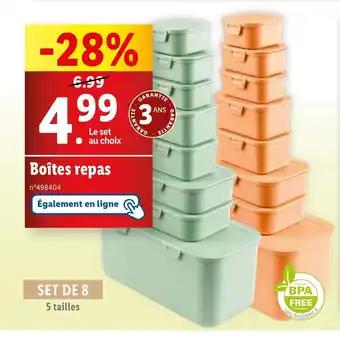 Boîtes repas