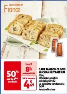 Auchan - cake jambon olives le traiteur