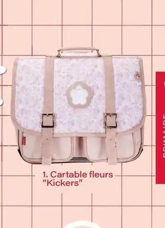 Kickers - cartable fleurs